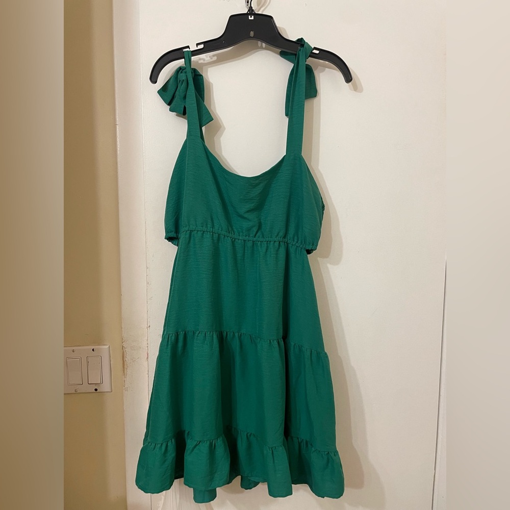 Altar'd State Teal Smocked Dress